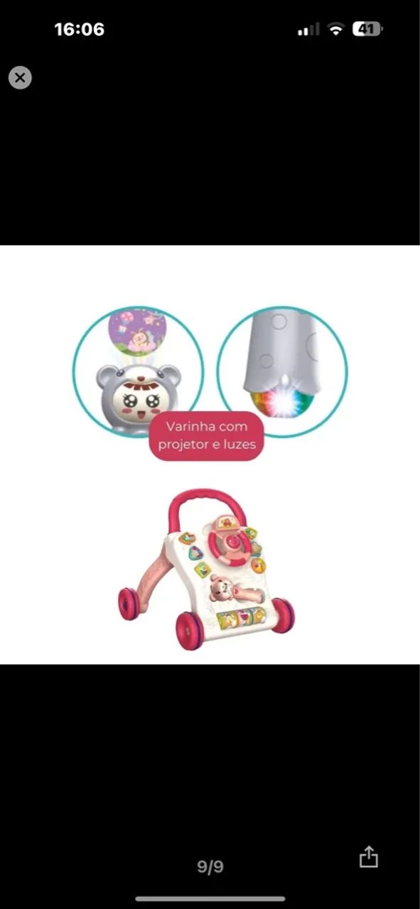 Andados e Apoiador Infantil Didatico Musical Rosa - Zoop Toys - Foto 5