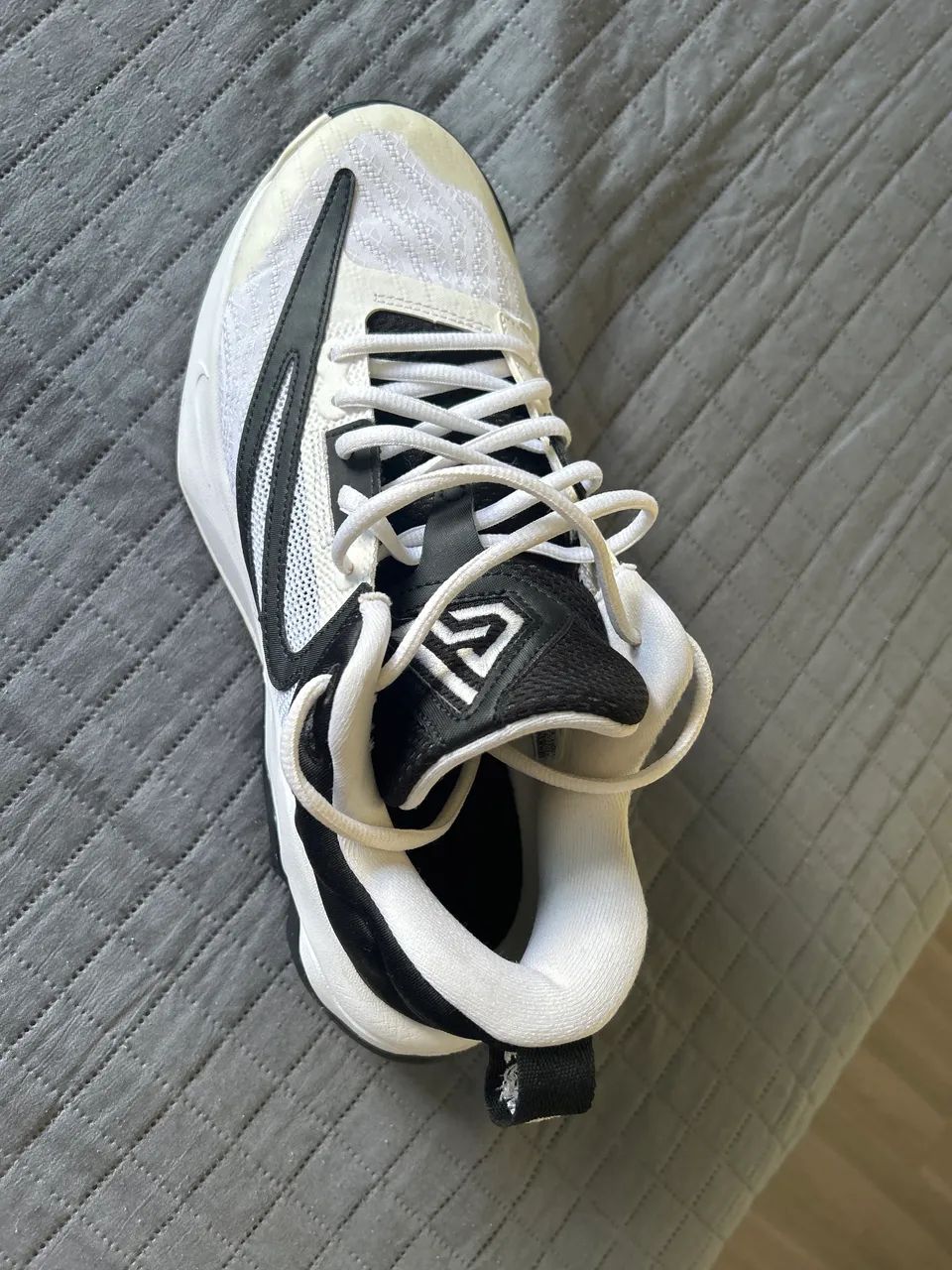 Nike Tênis de basquete masculino, branco, preto, 40 - Foto 2