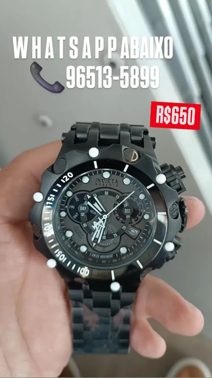 Relógio INVICTA RESERVE VENOM HIBRID ALL BLACK - Foto 2