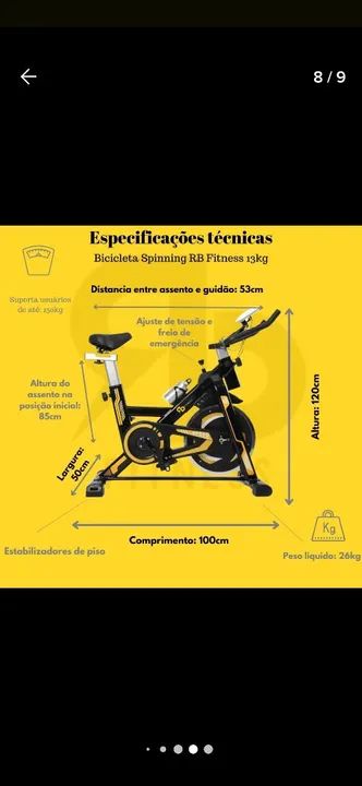 Bicicleta Ergométrica 13kg - Foto 3