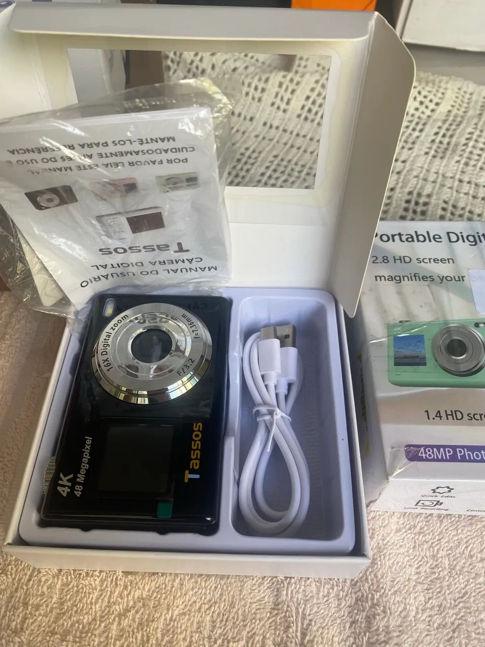 Câmera Digital 4k 48mp Hd, Tela Dupla, Zoom 16x, Foco Automá - Foto 5