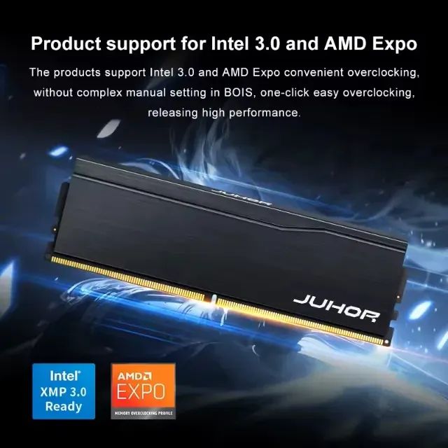 JUHOR DDR5 32GB 2x16 6000MHz Black New Sealed Memory64302739436417120