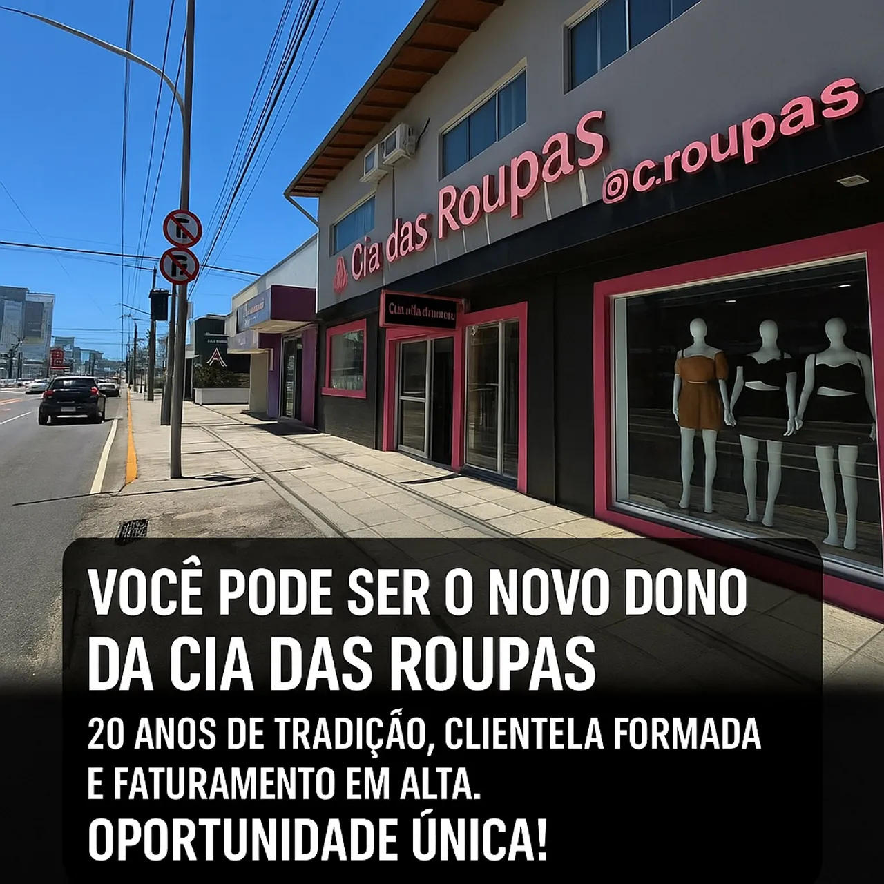 Loja de Roupas com 20 anos, ponto movimentado e faturamento ótimo- à venda!