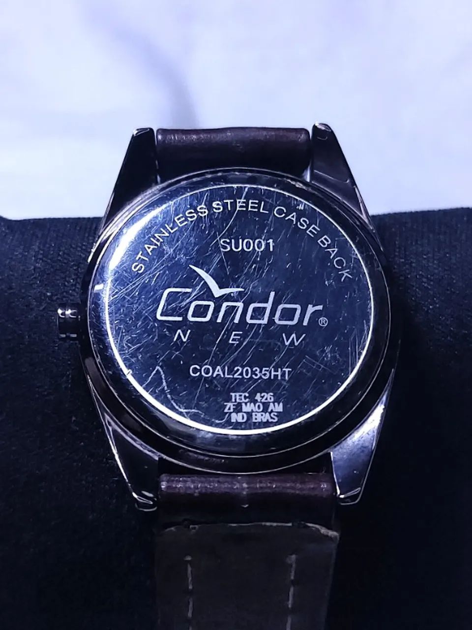 Relógio Condor New SU001 Marrom - Couro legítimo e bateria nova - Foto 2