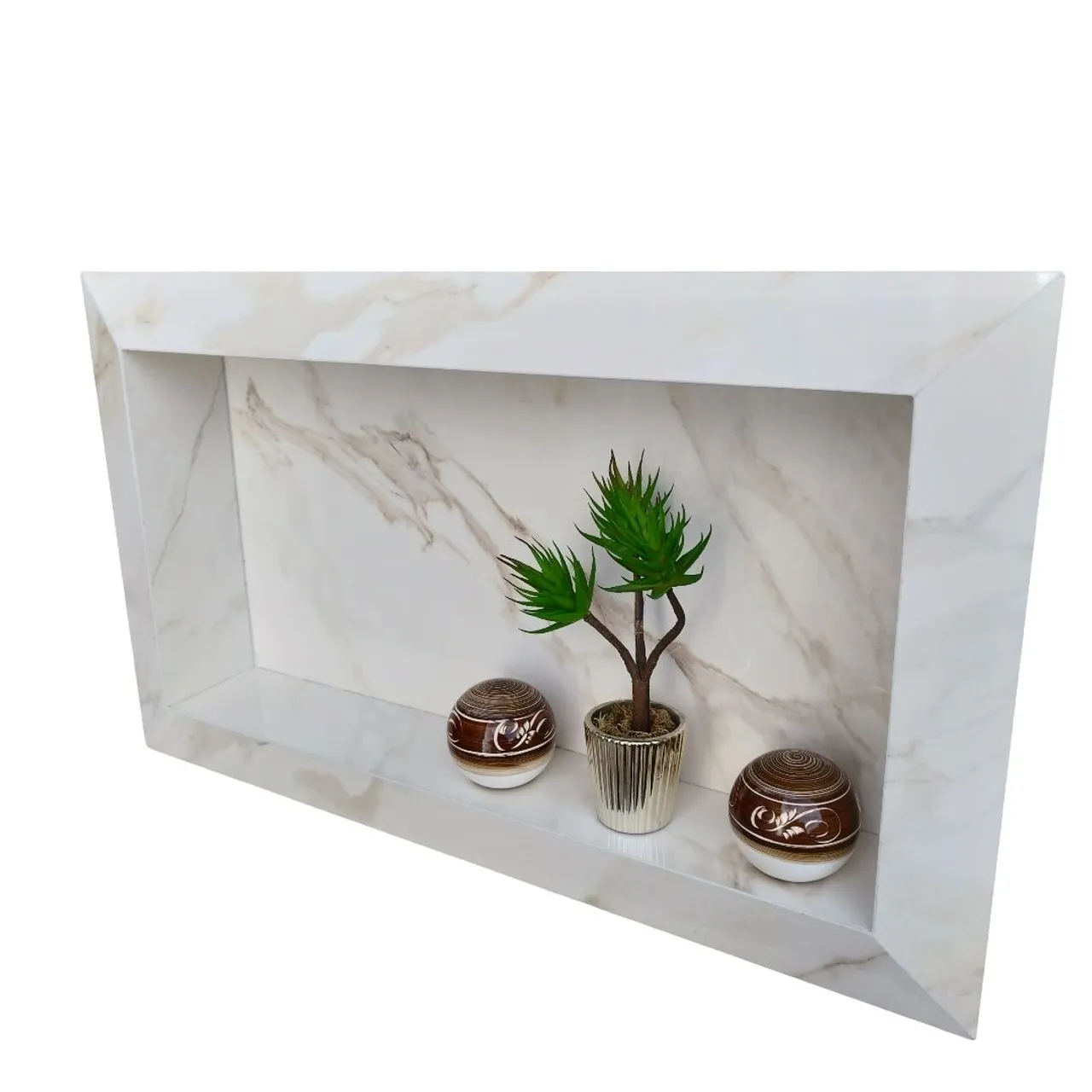 Nicho em porcelanato polido - Borda Diamante 60x30x10cm (interno)