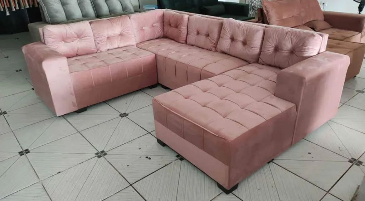 Sofá de canto rosa moderno e confortável CHAYSE GG 