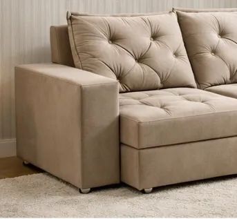 sofa retratil bege novo - Foto 2