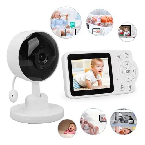 Baba Eletrônica Câmera S/fio Visão Noturna - Segurança e Conforto para Seu Bebê - 28f7