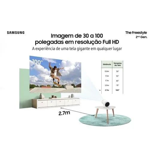 Projetor Samsung The Freestyle 2ª Geração - Foto 3