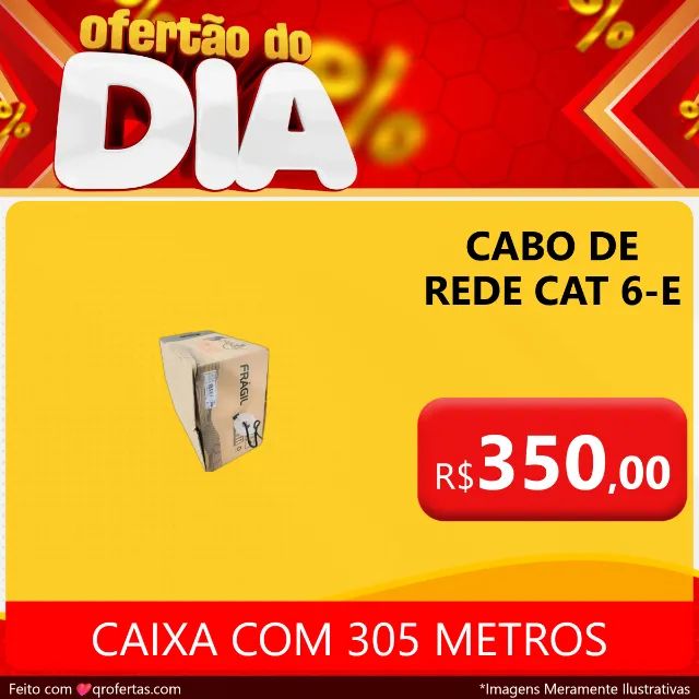 CABO DE REDE CAT 6E - FIO PARA INTERNET - CAIXA COM 305 METROS  - Foto 4