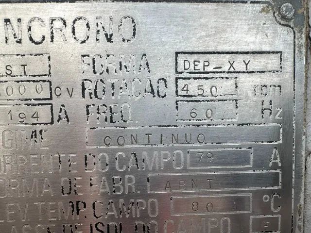 Gerador baixa rotação para usina hidroelétrica  - 1250 KVA em 450 rpm - Foto 6