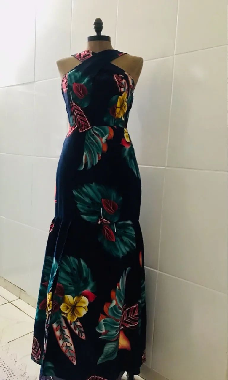 Vestido Floral Azul - Tamanho M - Foto 3