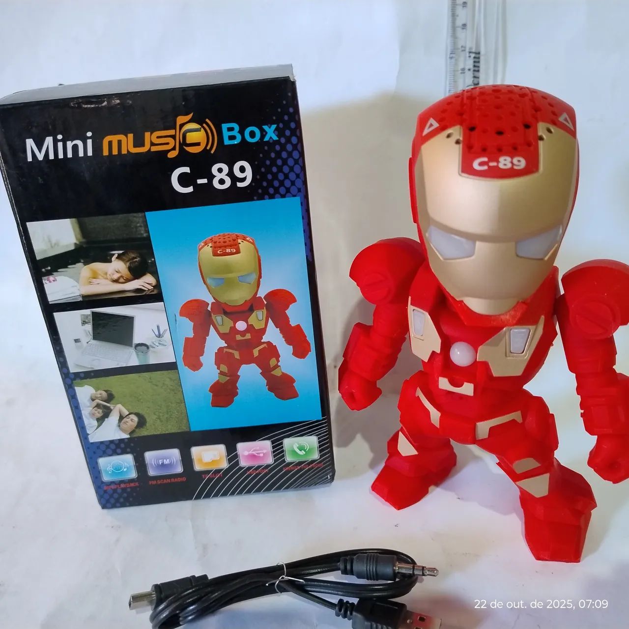 Caixa de som Marvel Homem de Ferro. Novo. - Foto 3