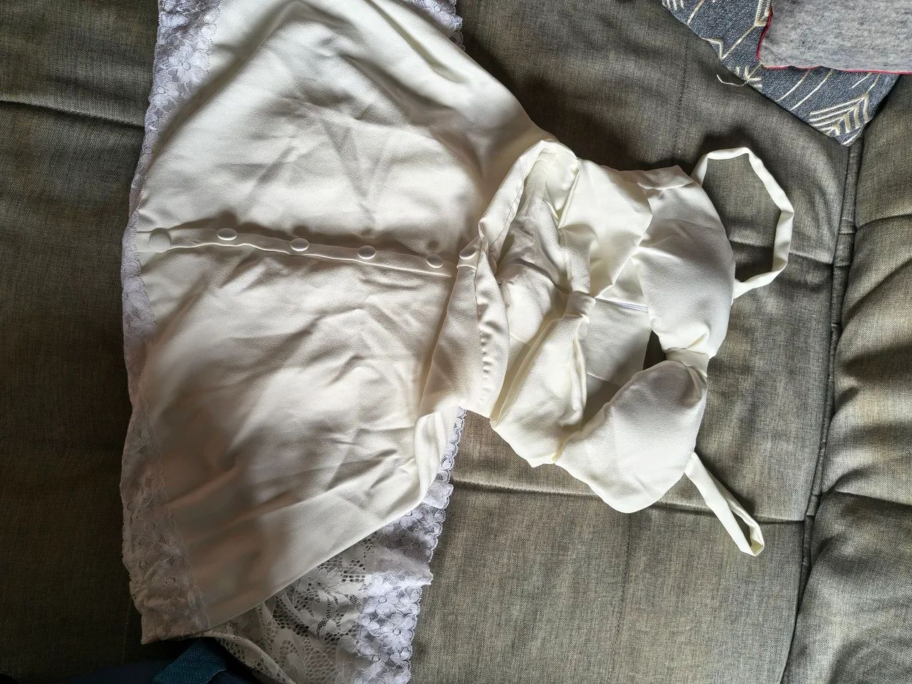 Vestido off white Midi  - Foto 4