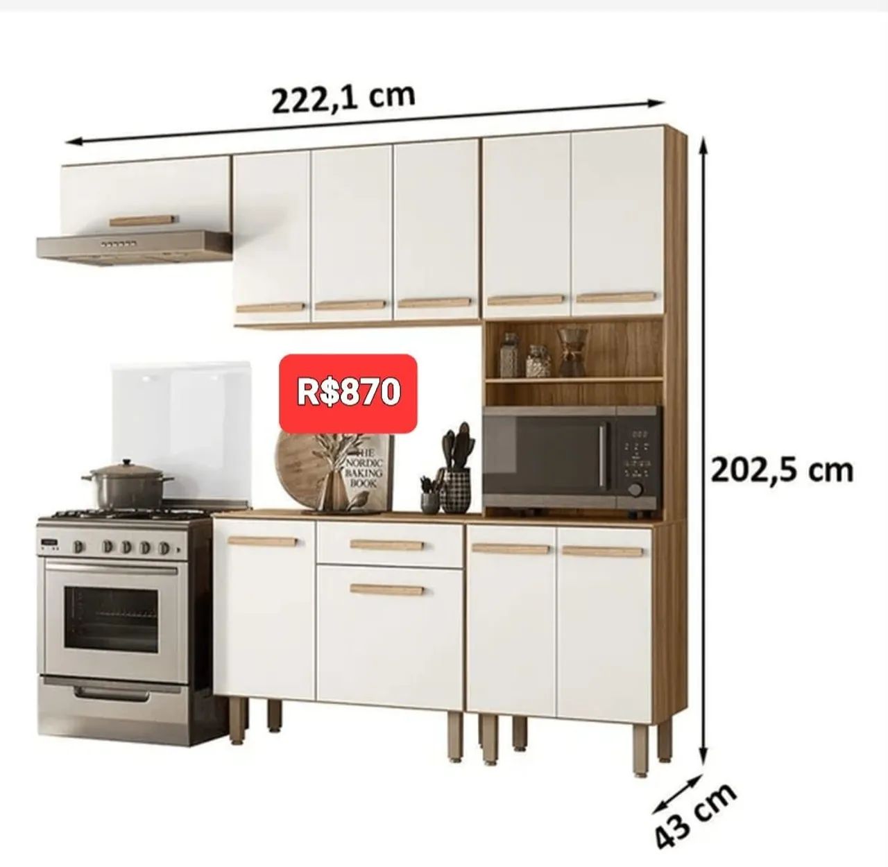 Armário de Cozinha Completo - Foto 2