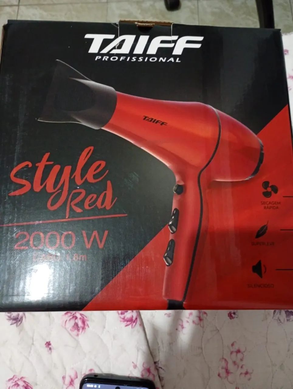 Secador Taiff Style red 2000W Semi novo (Quase nunca usado)