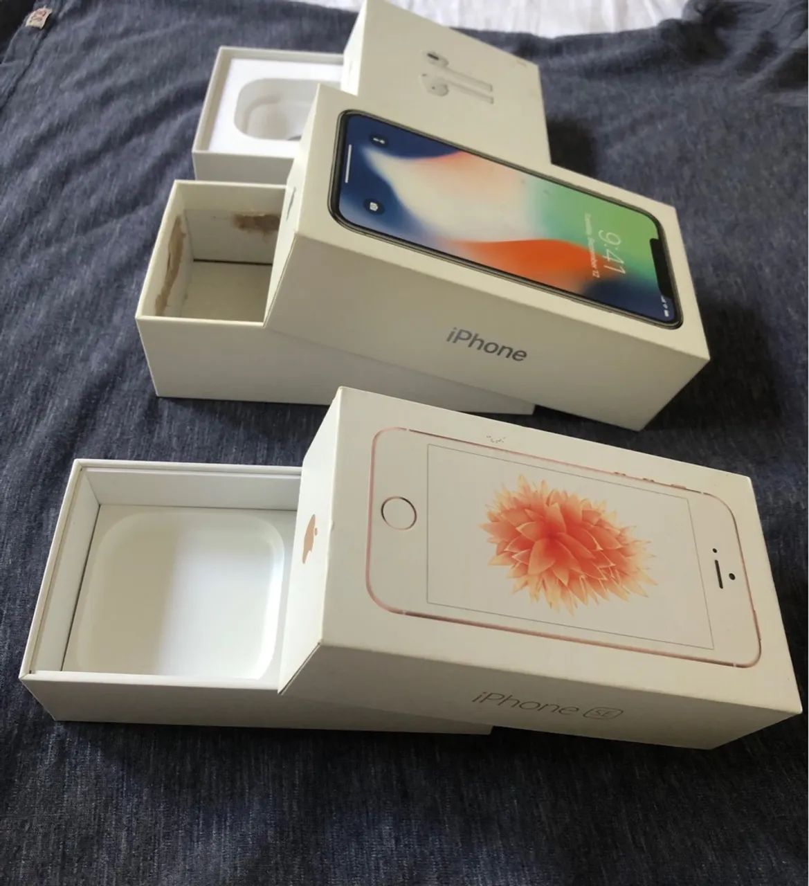 Lote Caixa IPhone SE, X, Fone Ouvido - Foto 3