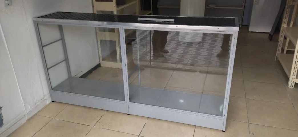 Balcão de Atendimento Vitrine Estilo Industrial - GALVANIZADO - FRETE GRÁTIS! - Foto 4