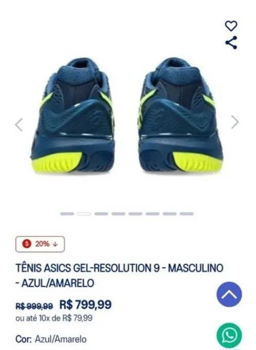 *ANÚNCIO 2* ASICS GEL RESOLUTION 9 (45) - Foto 3