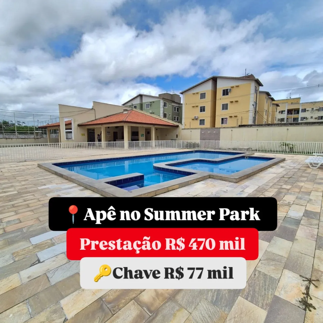 CHAVE de apê/ Summer Park/ est da Maioba - Prestação R$470