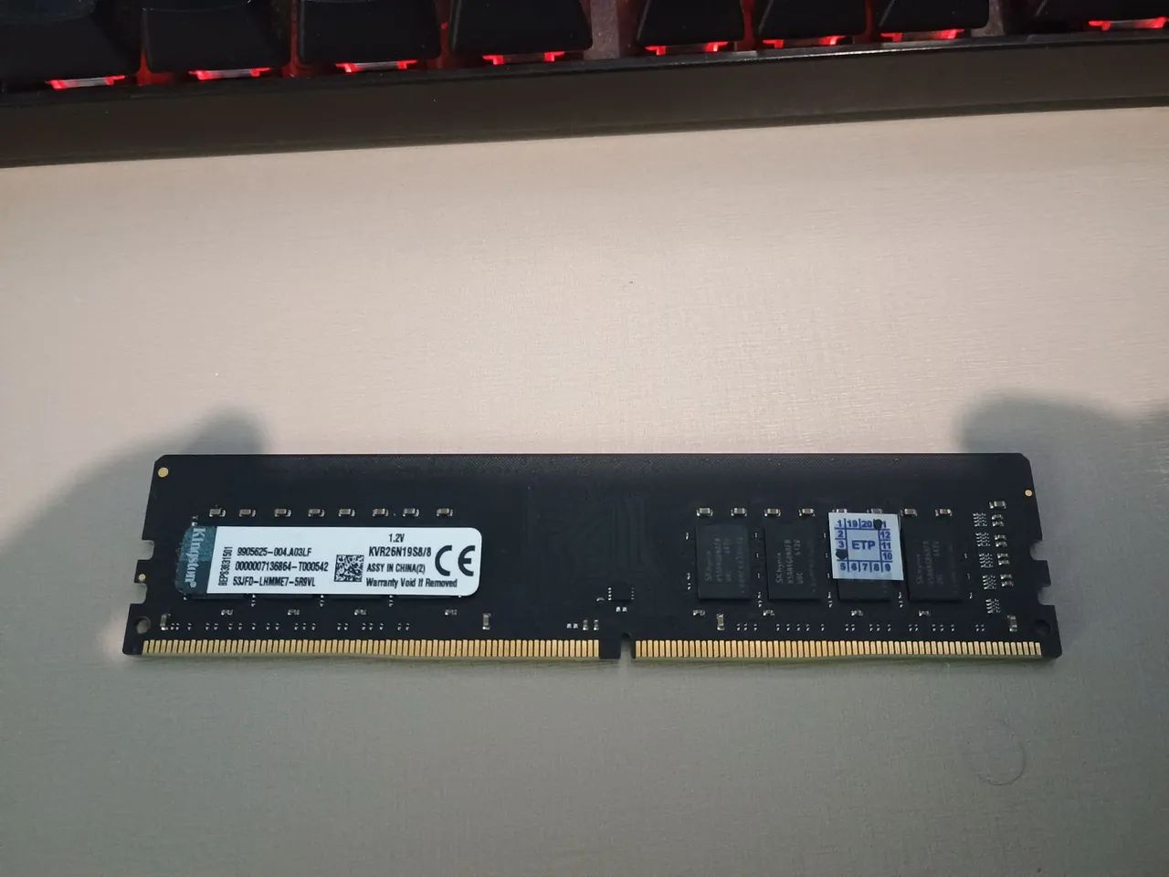 Memória RAM Kingston 8GB DDR4