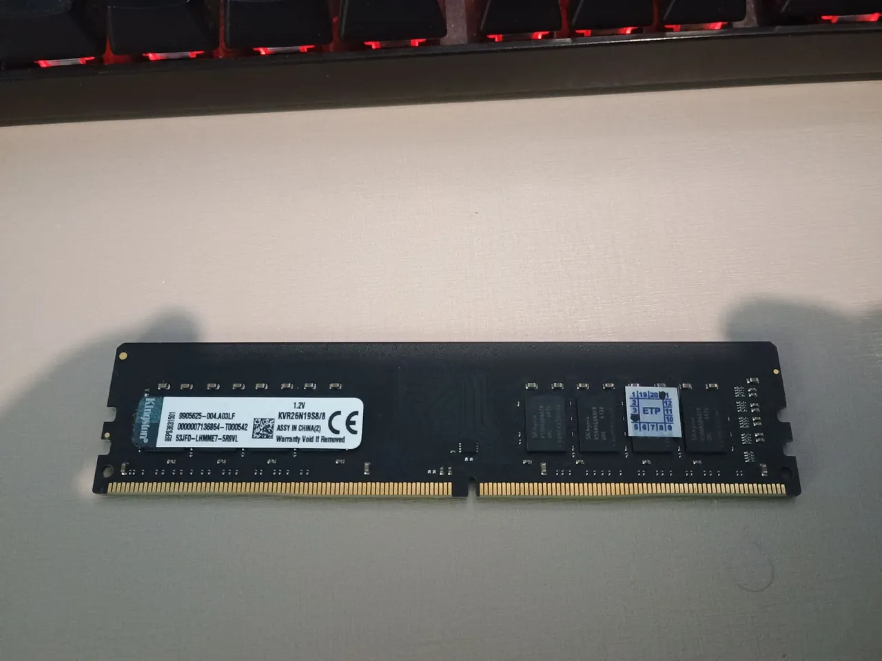 Memória RAM Kingston 8GB DDR4
