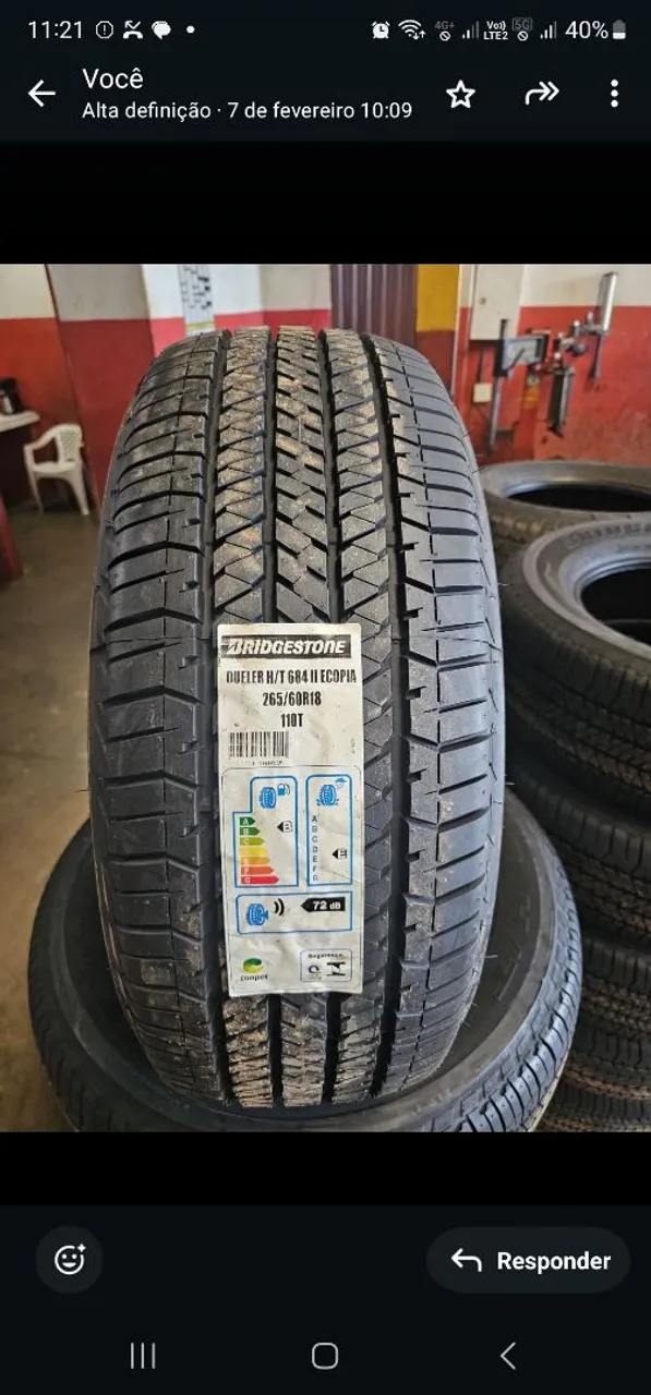 Pneu Bridgestone Dueler H/T 684 II Ecopia 265/60R18