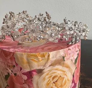  Tiara Coroa Noiva com Cristais e Flores  - Foto 2
