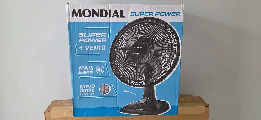 Ventilador Mondial preto/branco 40cm 140w - lacrado + nota