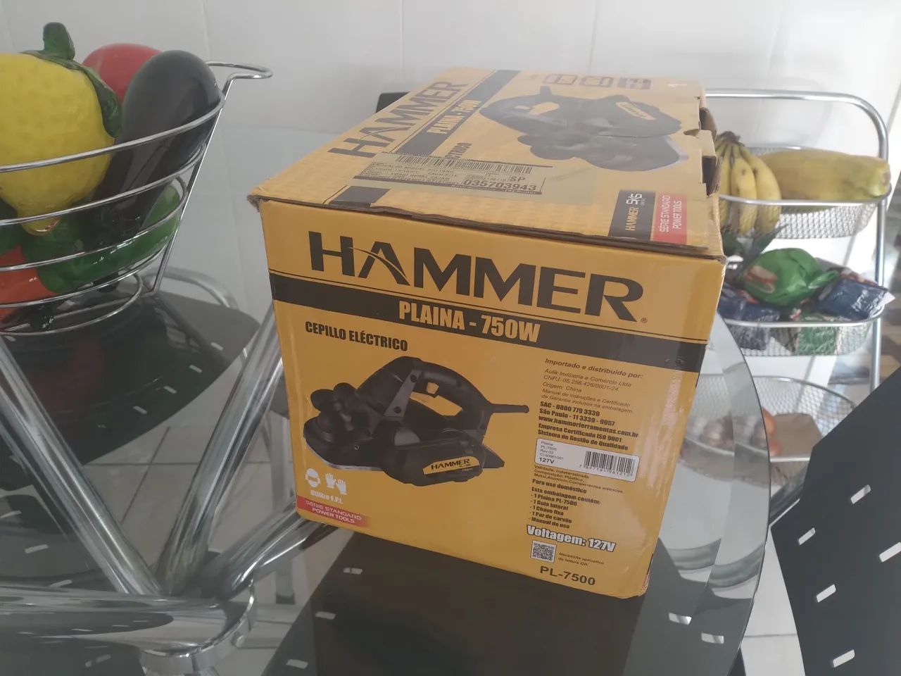 Plaina Elétrica Hammer 750W - Nova - Foto 3