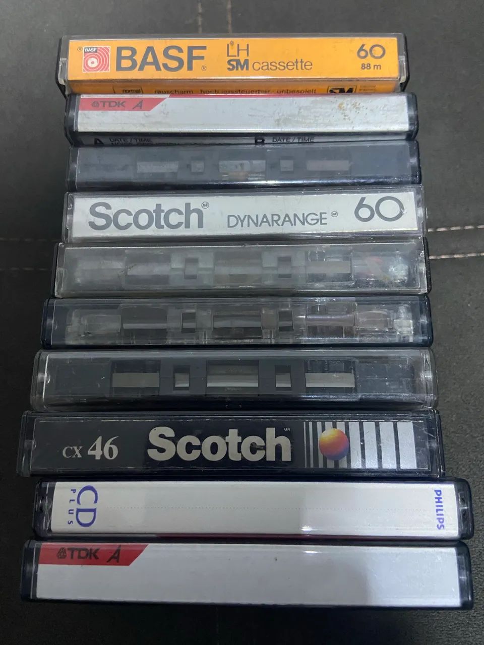 Lote 10 fitas k7 áudio gravadas usadas 