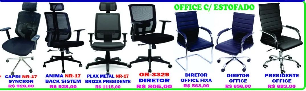 Cadeira de Escritório (novas) Secretária Executiva Presidente Diretor Promoções - Foto 3