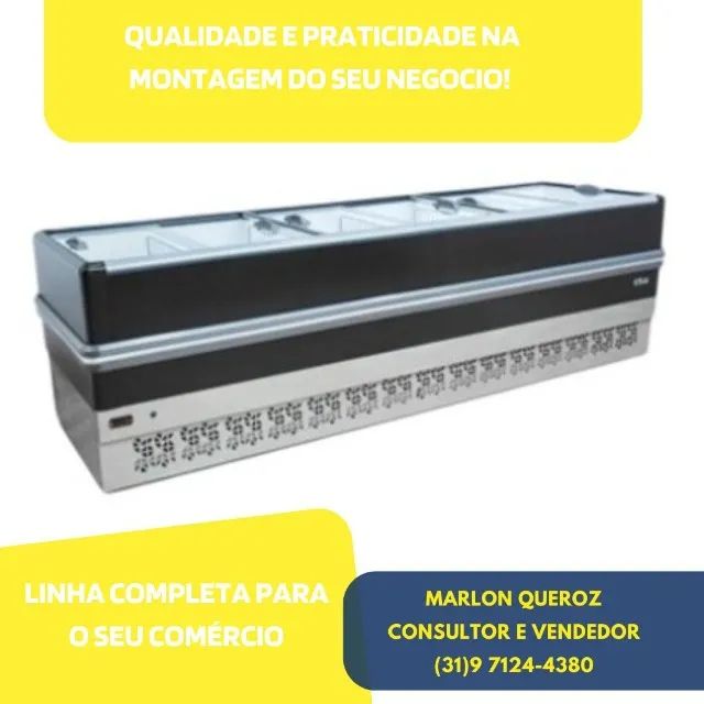 Ilha para Congelados 3M Preta Polar 220v