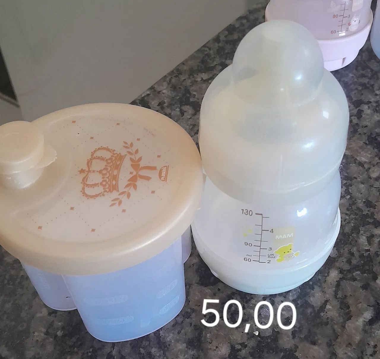 Kit Mamadeira e Potinho para Bebê
