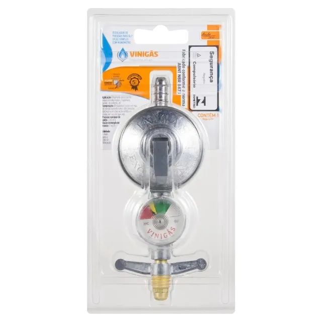Regulador de Gás 1 Kg/h com Manômetro Vinigás - Foto 2