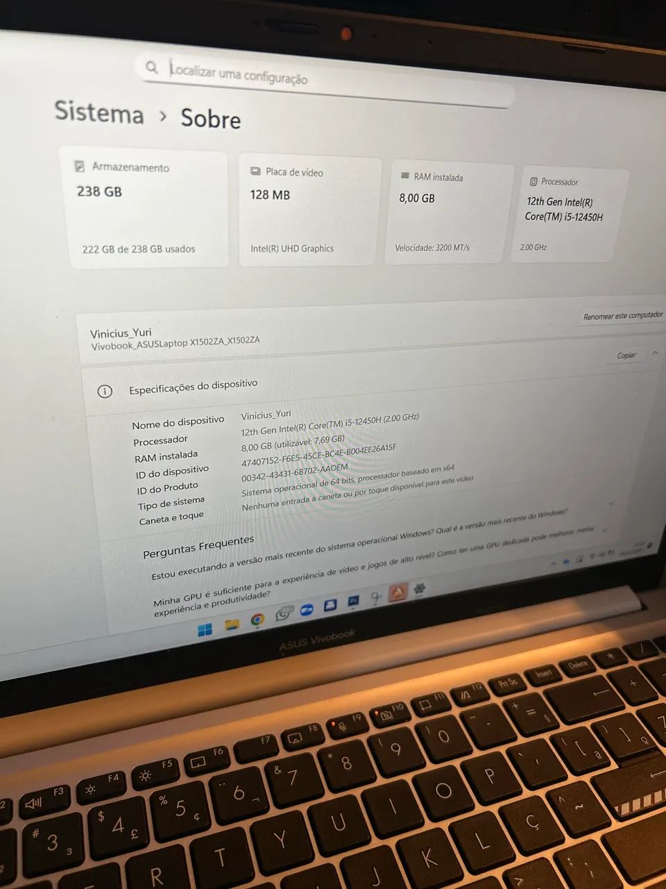 Notebook Asus VivoBook i5 - Foto 2