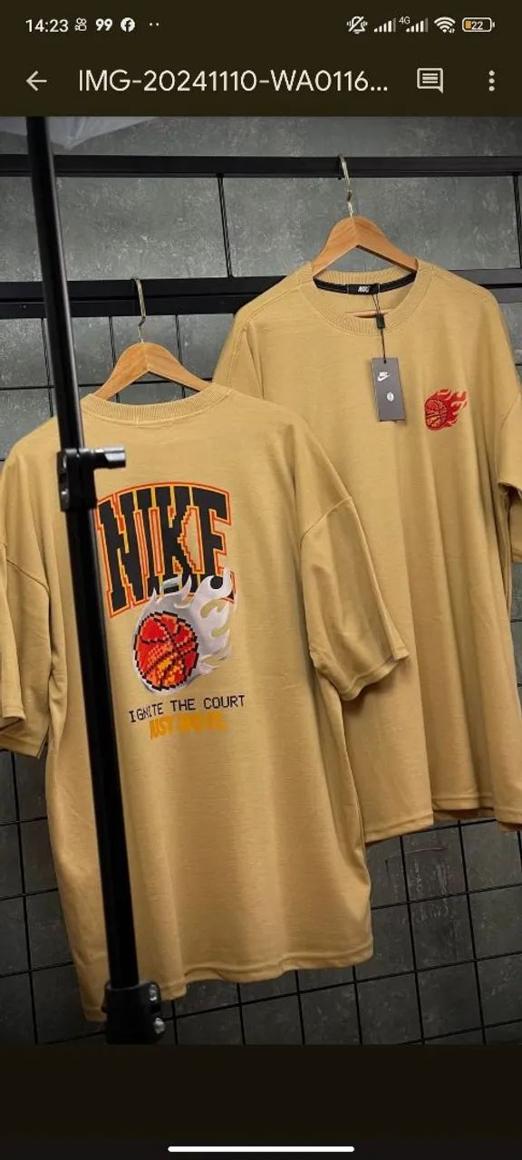 Camiseta Nike oversized - Ignite the Court - Tamanho M