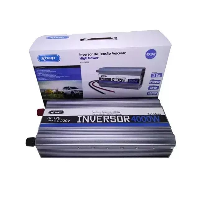 Sem estoque Inversor Knup 12v 220v 4000w Onda Modificada 2000w Nominal - Foto 4