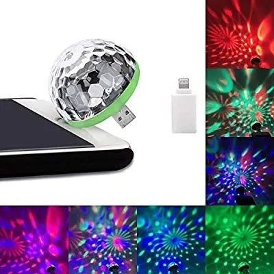 Mini Lâmpada Led Globo Giratória Rgb Magic Ball Para Celular - COD 982 - Foto 2