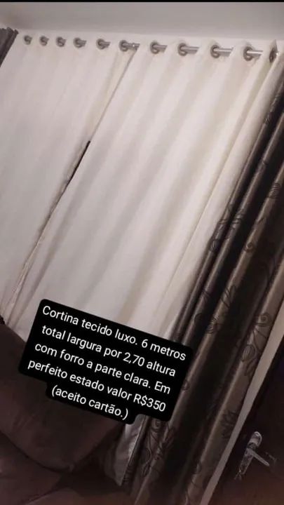 Cortina Luxo 6 Metros - Tecido de Alta Qualidade