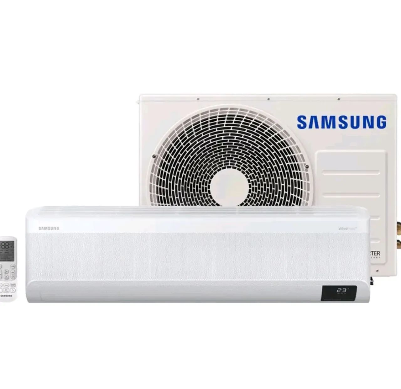 Ar condicionado Split Samsung Digital Inverter -<br>9.000 BTUs Q/F WindFree AR09ASHABWKNAZ
