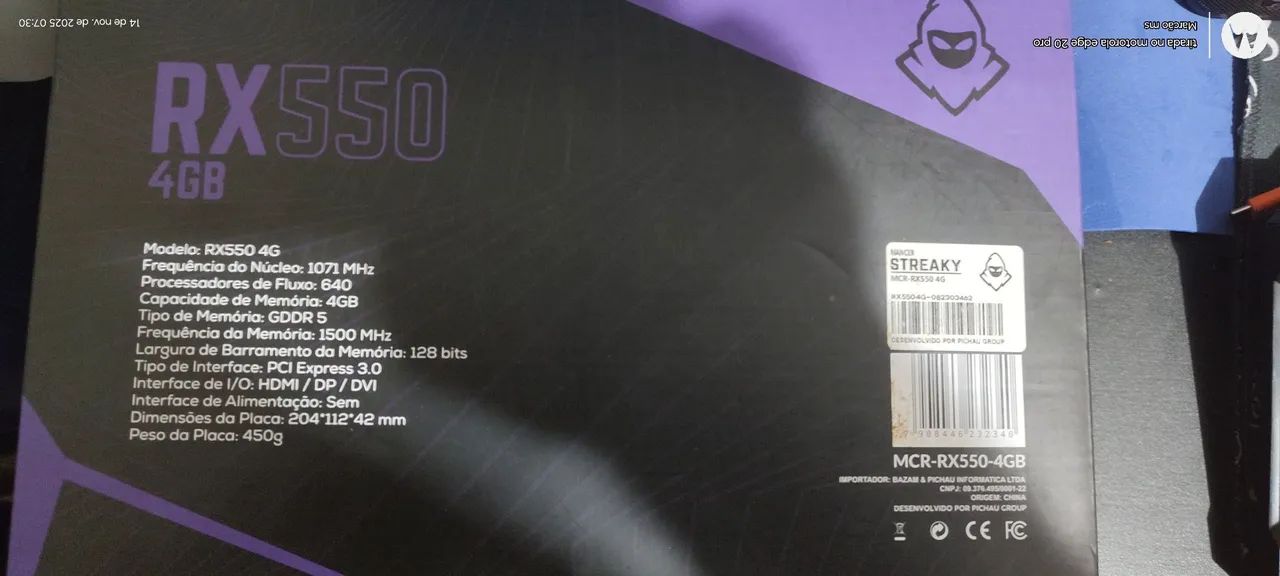 Placa de vídeo RX550 4G GDDR5 MANCER - Foto 6