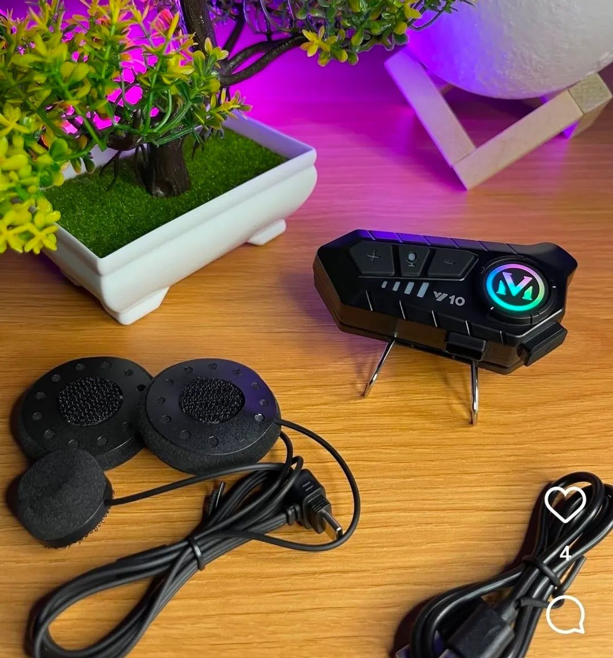 Intercomunicador Bluetooth Fone para capacete V10
