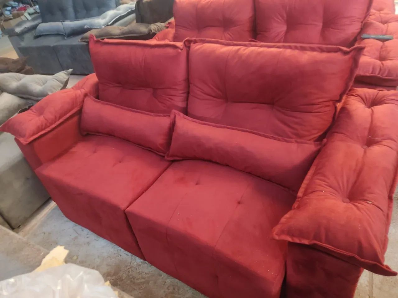 Sofa retrátil reclináveis direito da fabrica - Foto 2