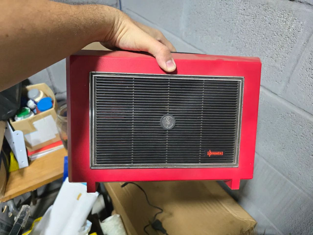 Toca-Discos Vintage Sonata Belt Drive Vermelho - Década de 70/80