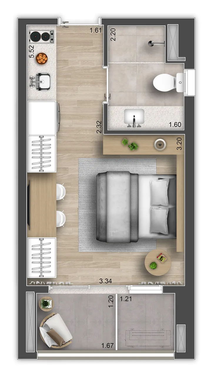 PLANTA 25m²