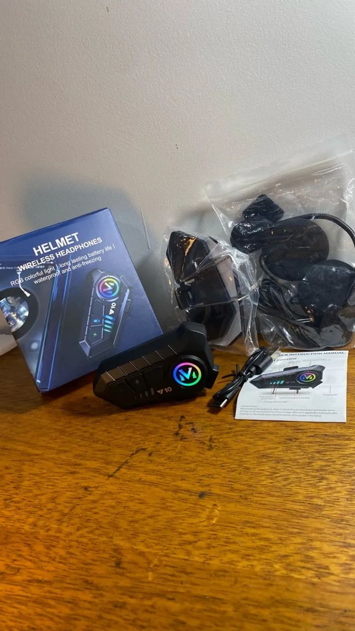 FONE BLUETOOTH MV10 PARA CAPACETE - IPX6  - Foto 2