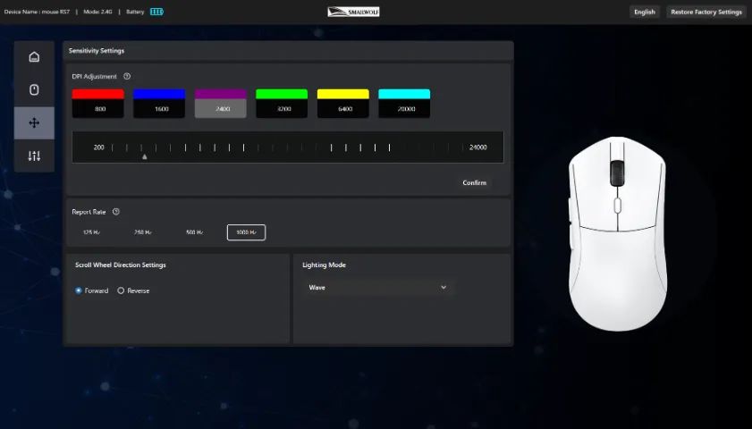 Mouse Gamer sem fio - SMAILWOLF RS7 - Foto 5