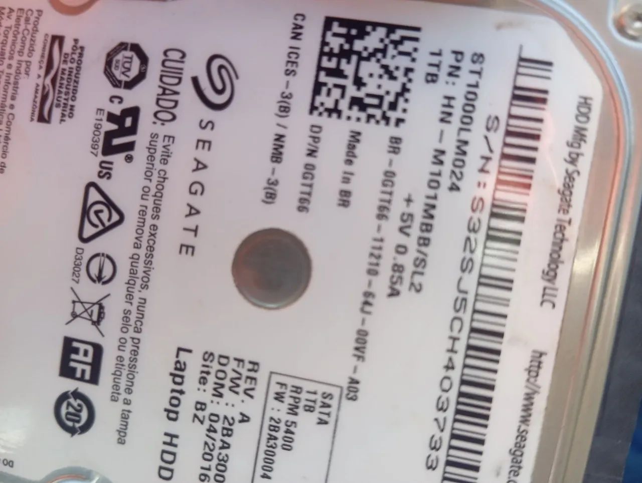 HD sucata Seagate 1 tera - Foto 2