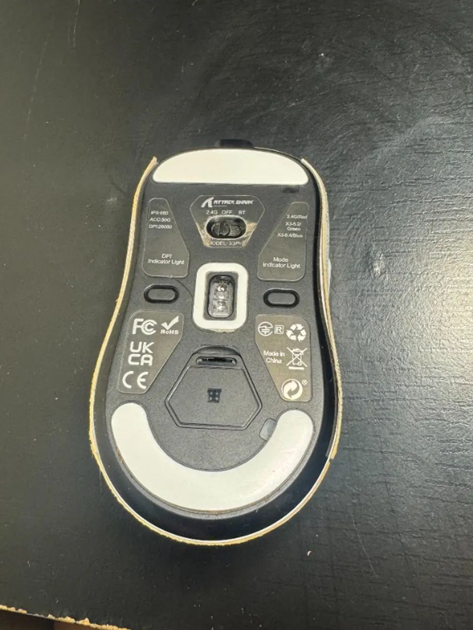  Mouse Gamer Attack Shark X3 Pro 26000 Dpi Branco - Foto 5